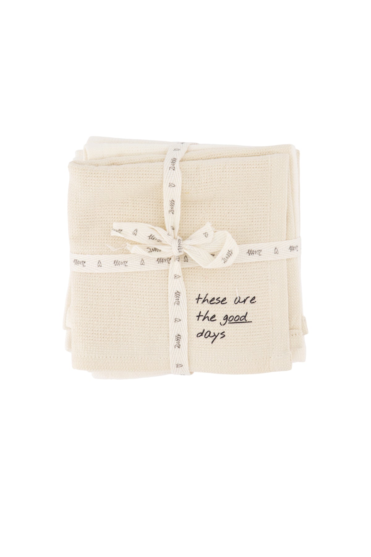 Set van 4 vatdoeken 'Love' - 'Cozy'