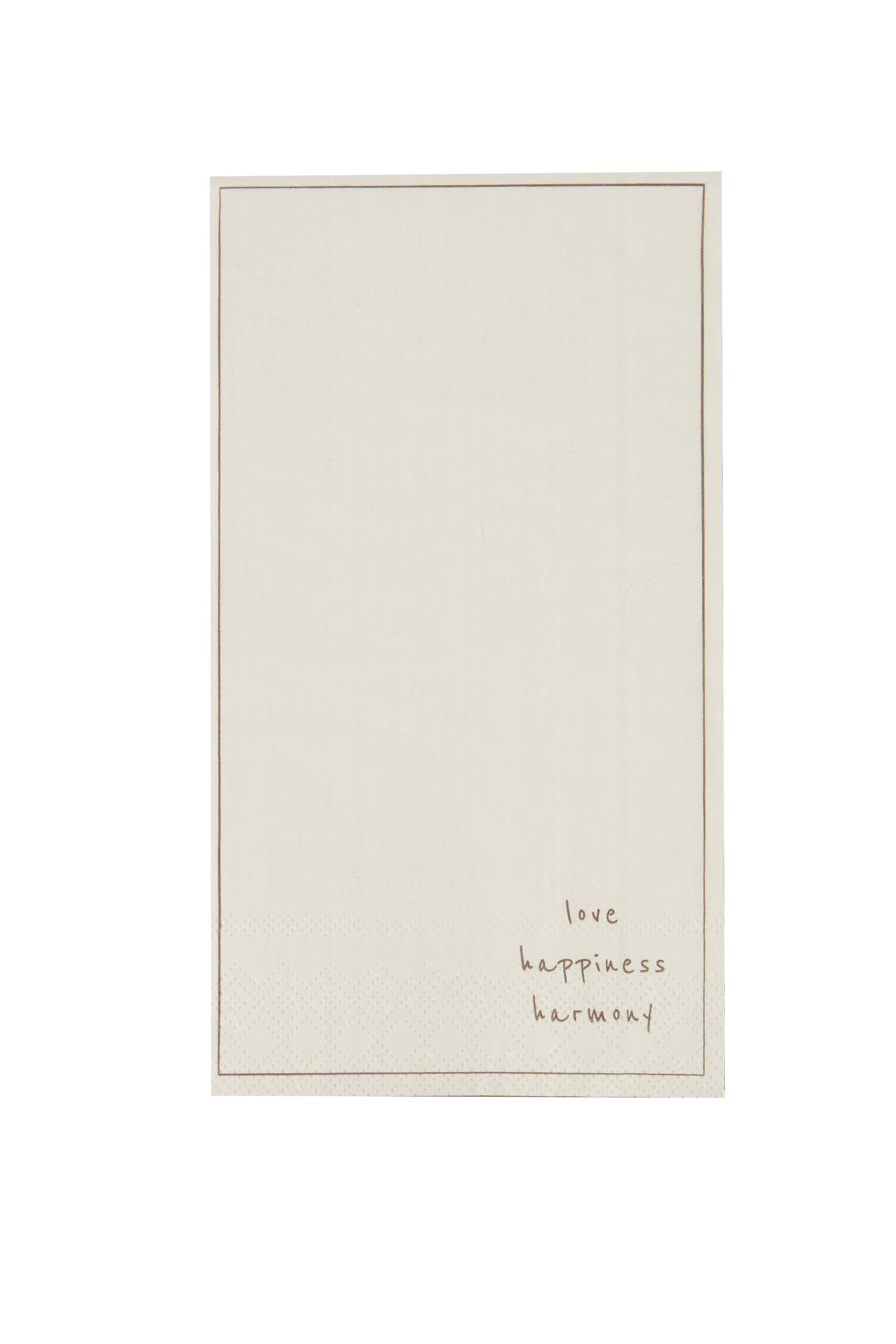 Servetten 'Love Happiness Harmony'