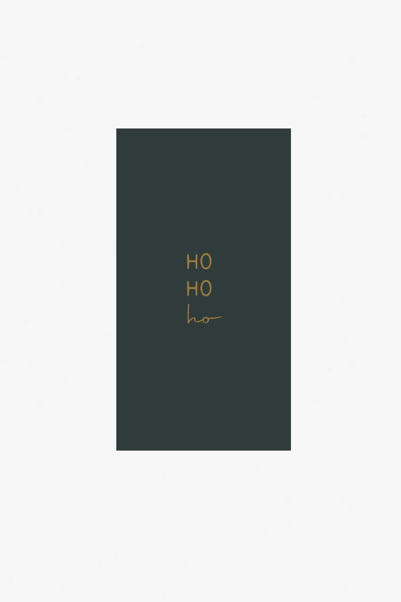 Servetten 'Ho ho ho' - donkergroen - 15st