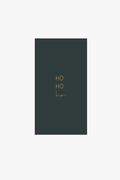Servetten 'Ho ho ho' - donkergroen - 15st