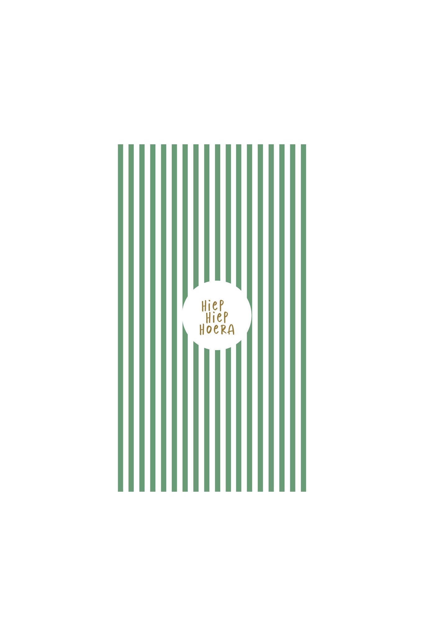 Servetten 'hiep hiep hoera' 11x20cm wit / groen - 15 stuks
