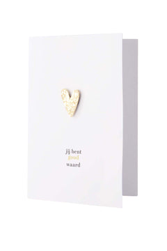 Wenskaart met magneet 'Jij bent goud waard'