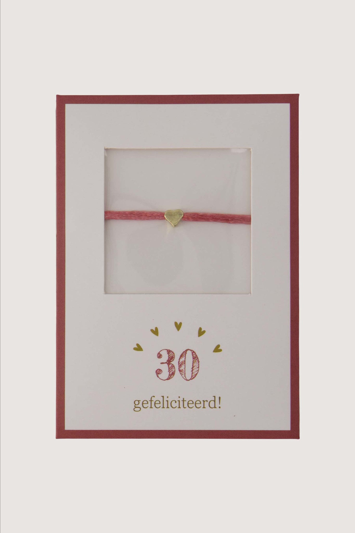 Armbandje met hartje '30 gefeliciteerd'