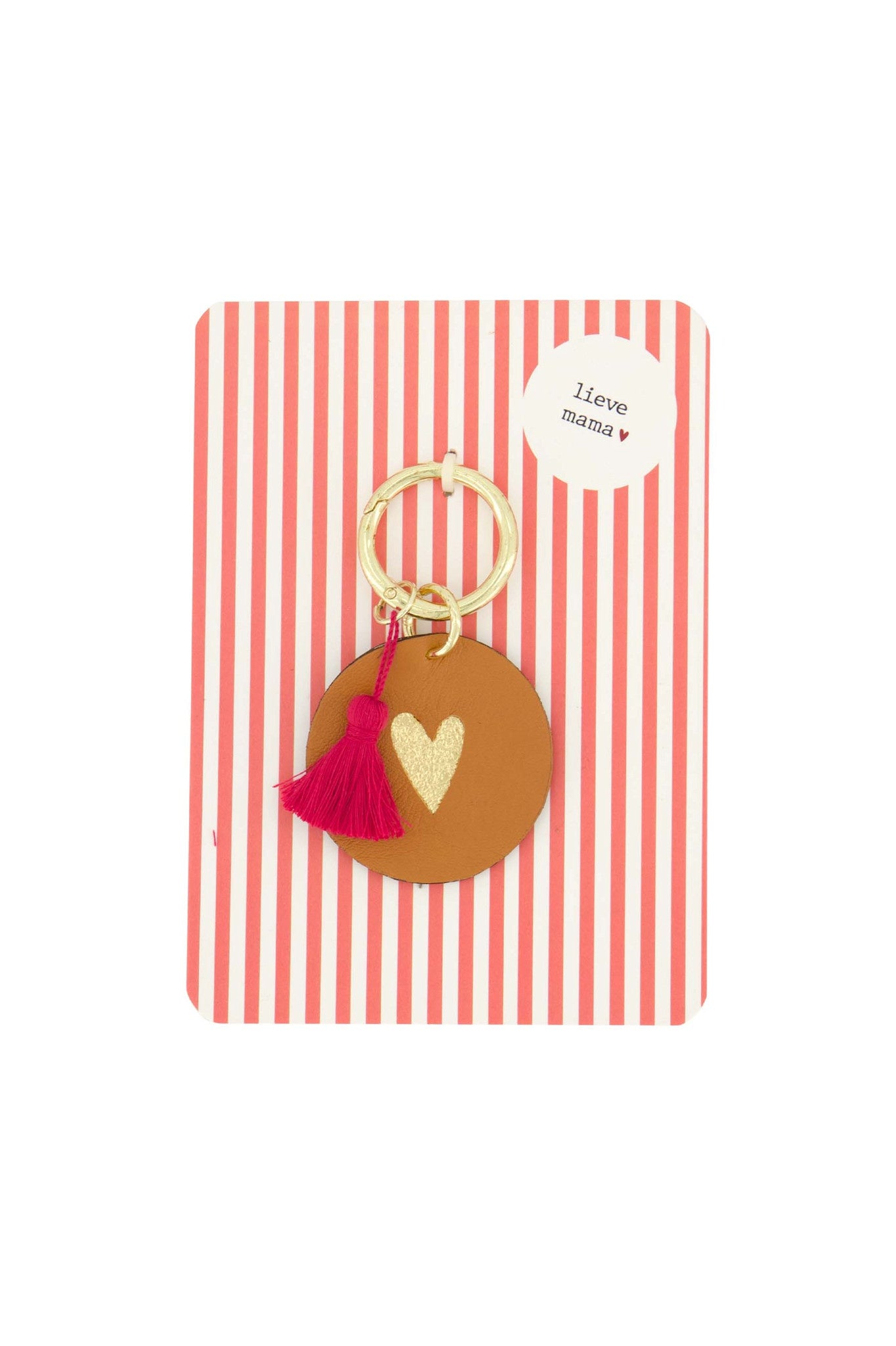 Kaart met sleutelhanger 'Lieve mama'