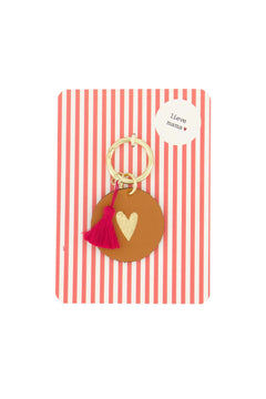 Kaart met sleutelhanger 'Lieve mama'