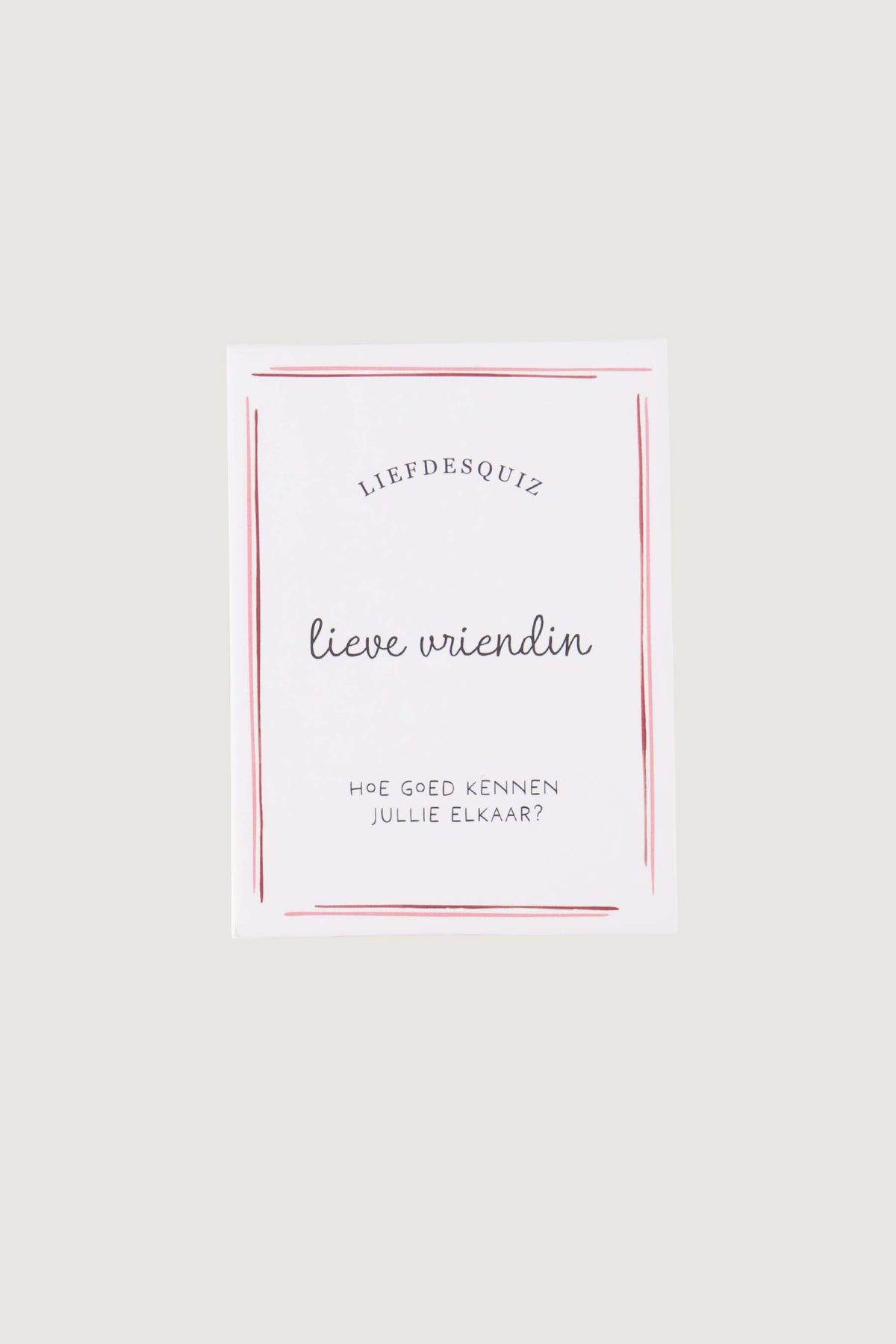 Vriendinnenquiz 'Lieve vriendin'