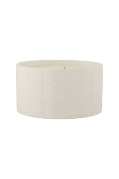 Buitenkaars wit met palm patroon