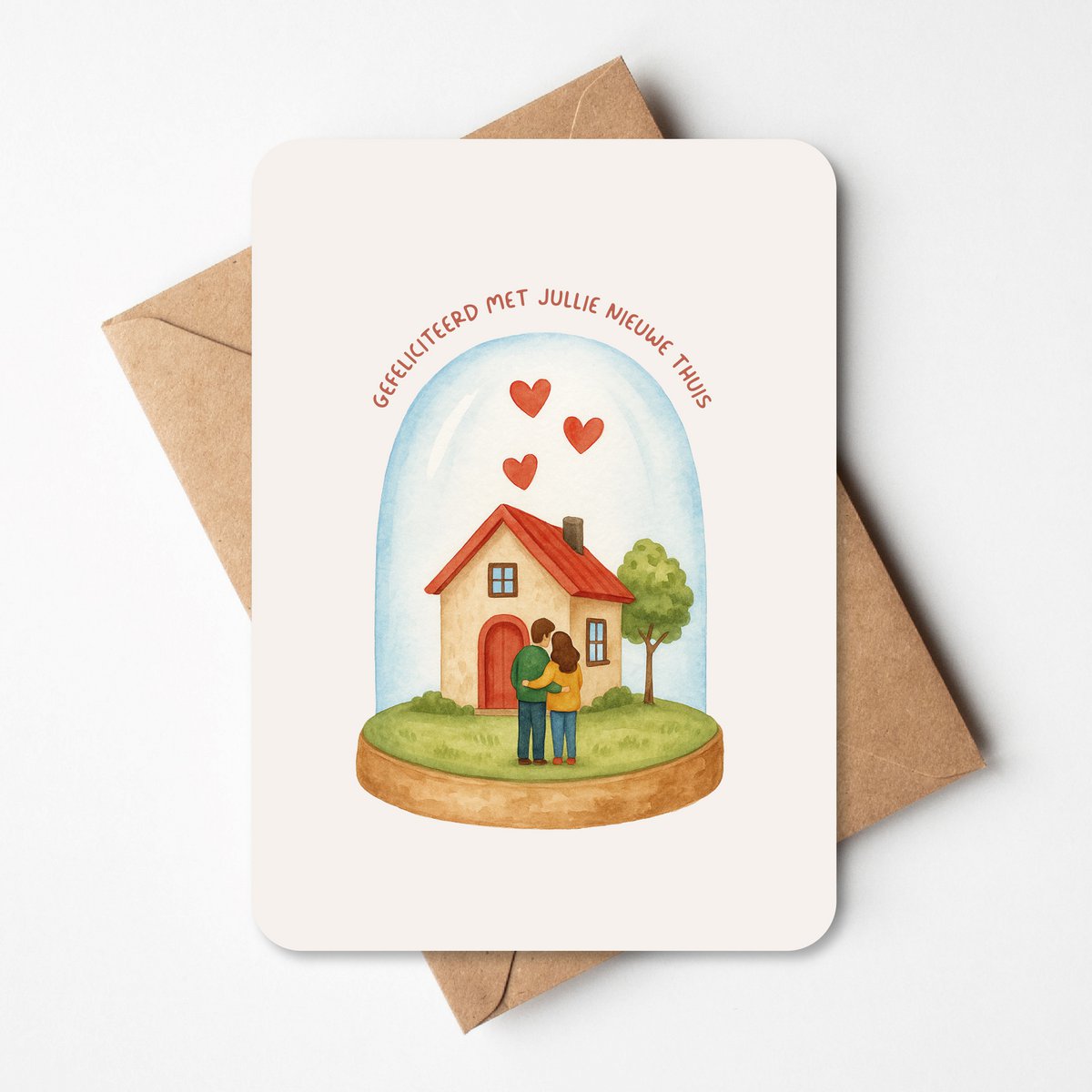 Wenskaart  - Gefeliciteerd met jullie nieuwe thuis