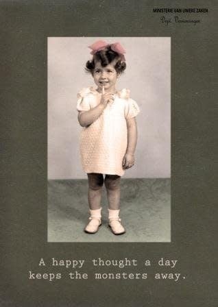 Wenskaart Ministerie van Unieke Zaken - 'A happy thought a day...'