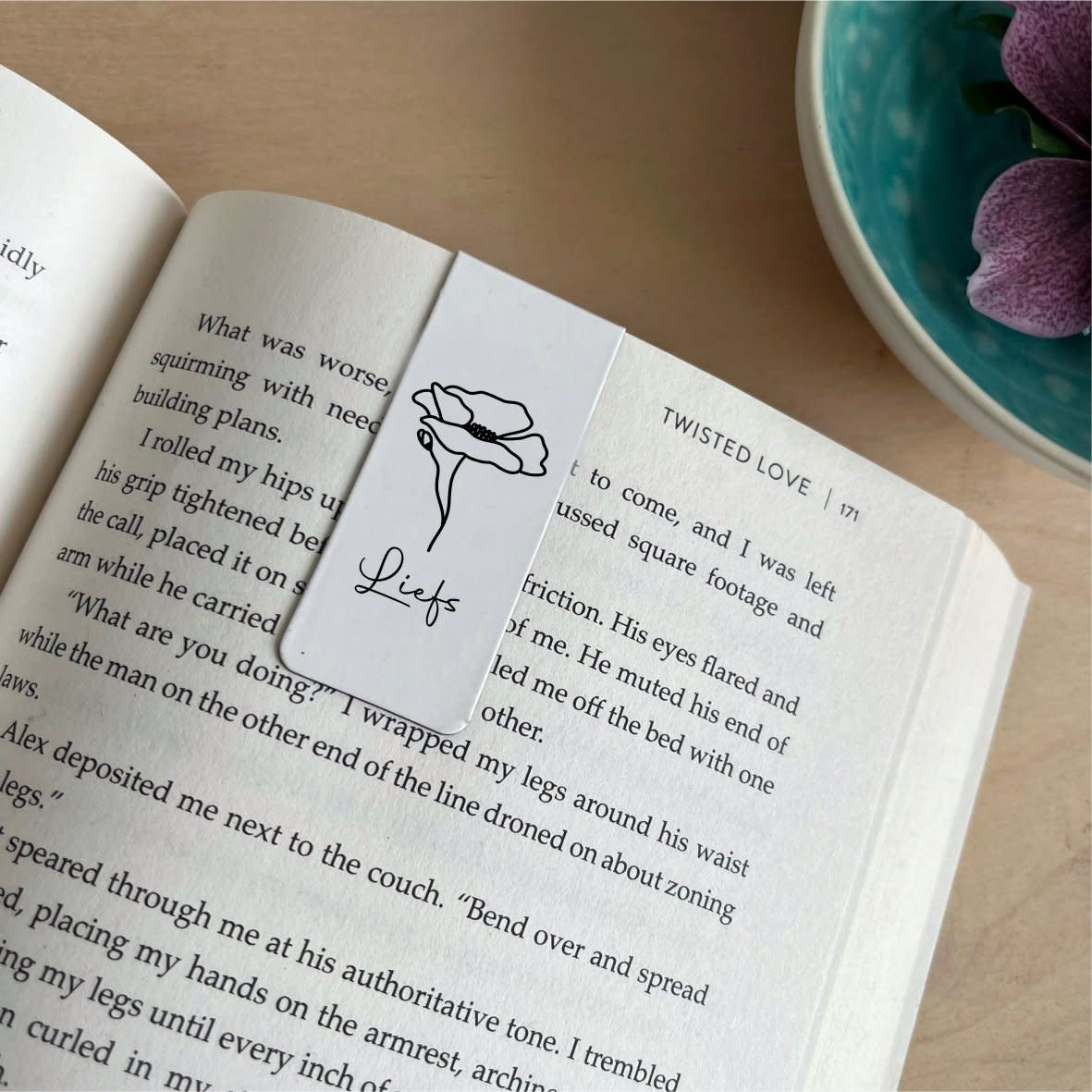 Magnetische boekenlegger 'Liefs'