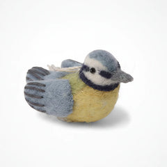 Vilten vogel - blauw-geel