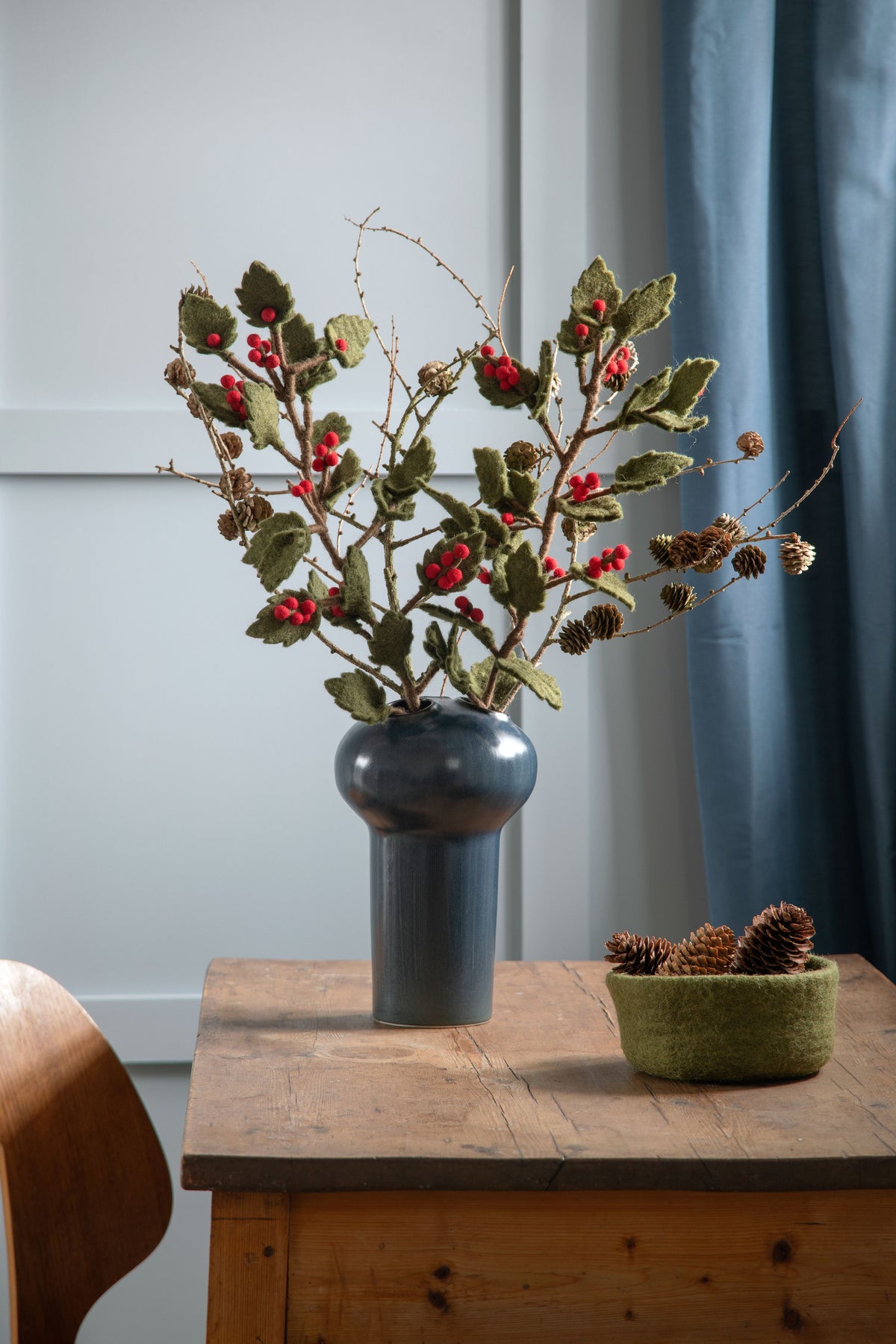 Ronde vilten mand ø23 Pine green