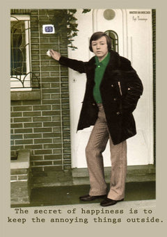 Wenskaart Ministerie van Unieke Zaken - 'The secret of happiness is...'