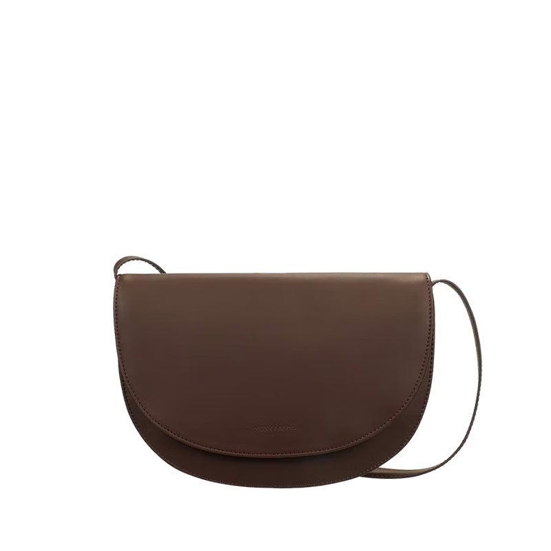 Monk & Anna Soma half moon bag | dark wood