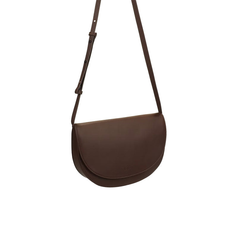 Monk & Anna Soma half moon bag | dark wood