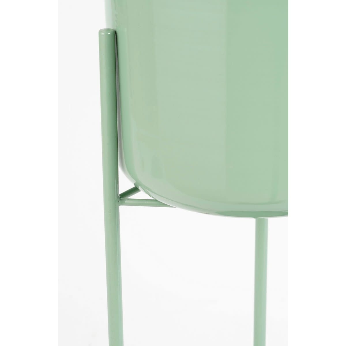 Colyn Bloempot op standaard - H60 xø19 cm - IJzer -Mintgroen