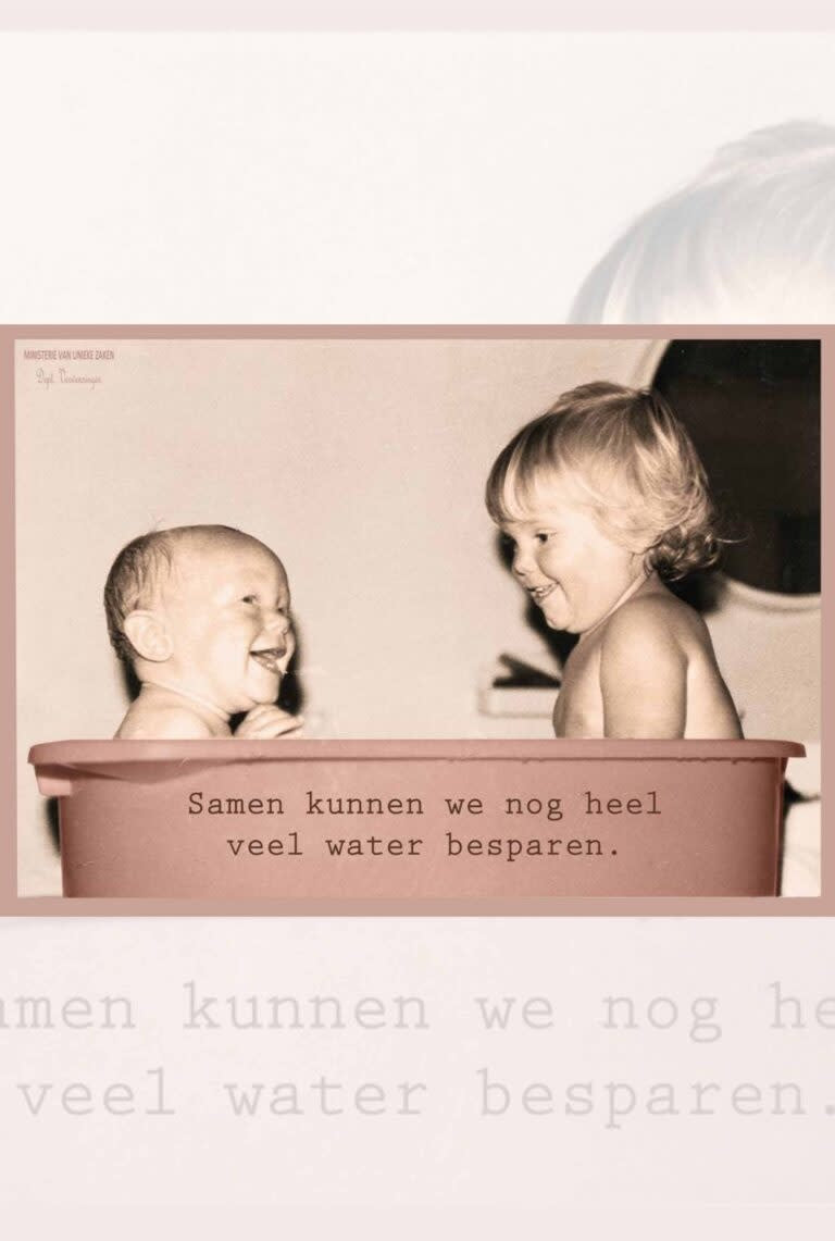 Wenskaart Ministerie van Unieke Zaken - Samen kunnen we nog heel veel water besparen'