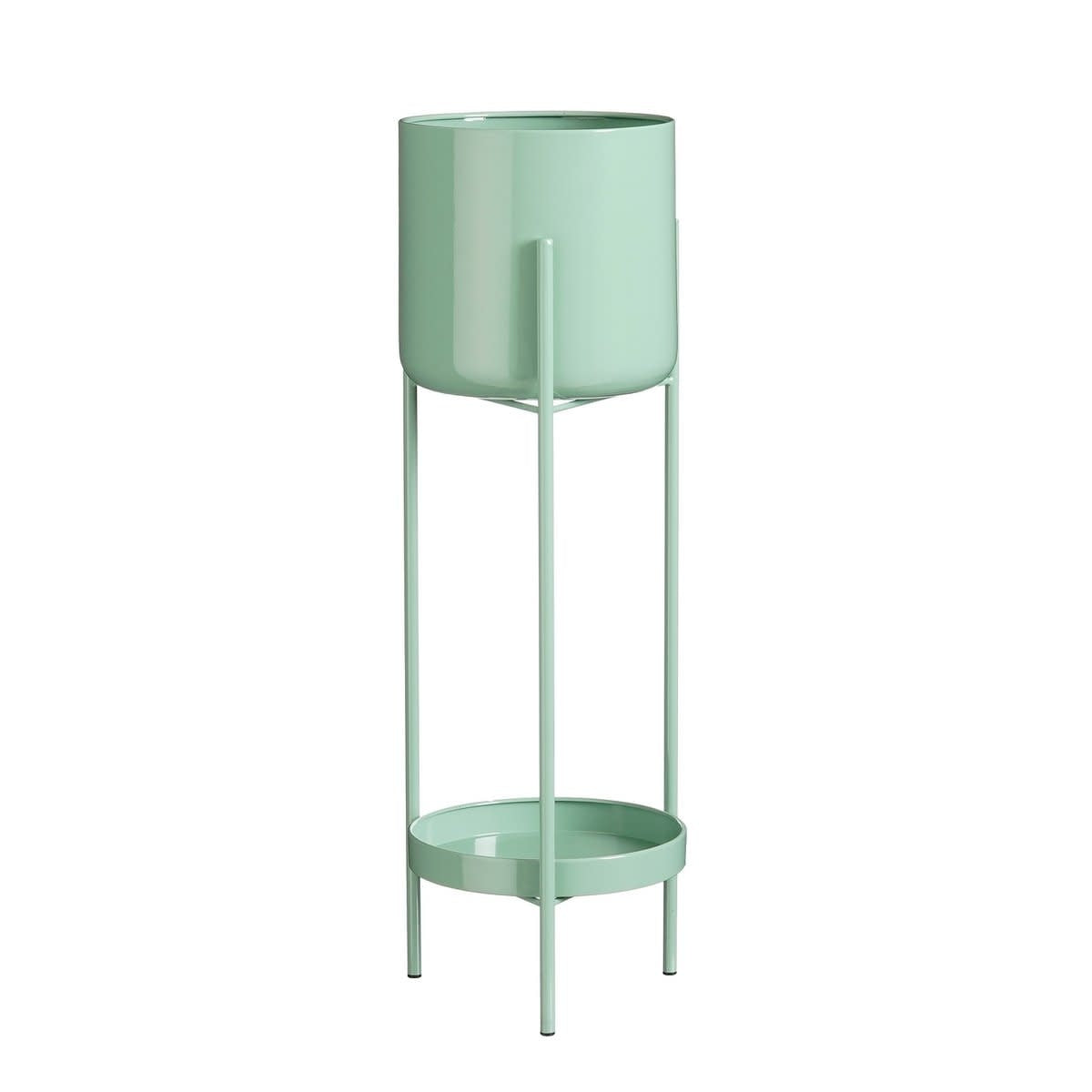 Colyn Bloempot op standaard - H60 xø19 cm - IJzer -Mintgroen