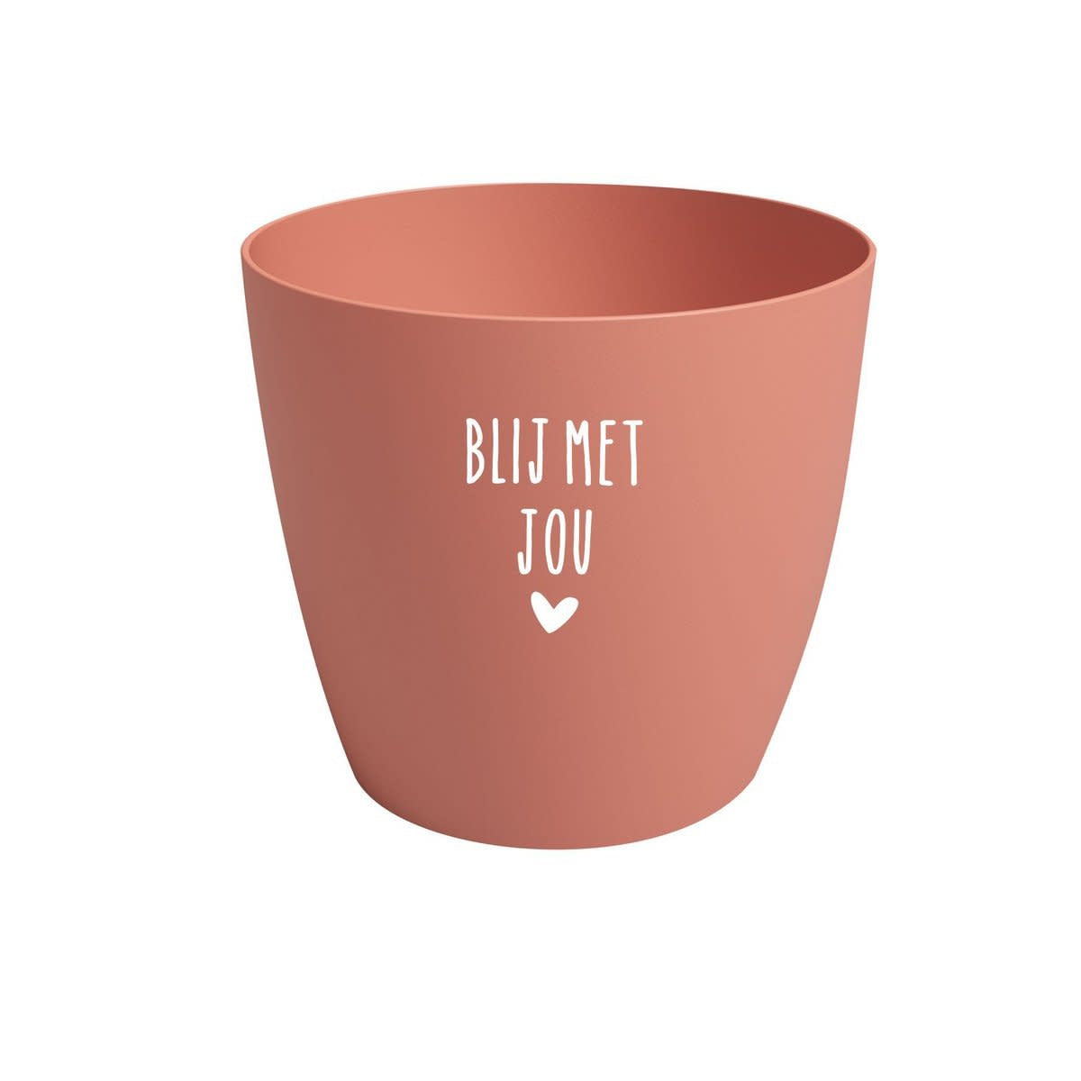 Bloempotje 'Blij met jou' - terra