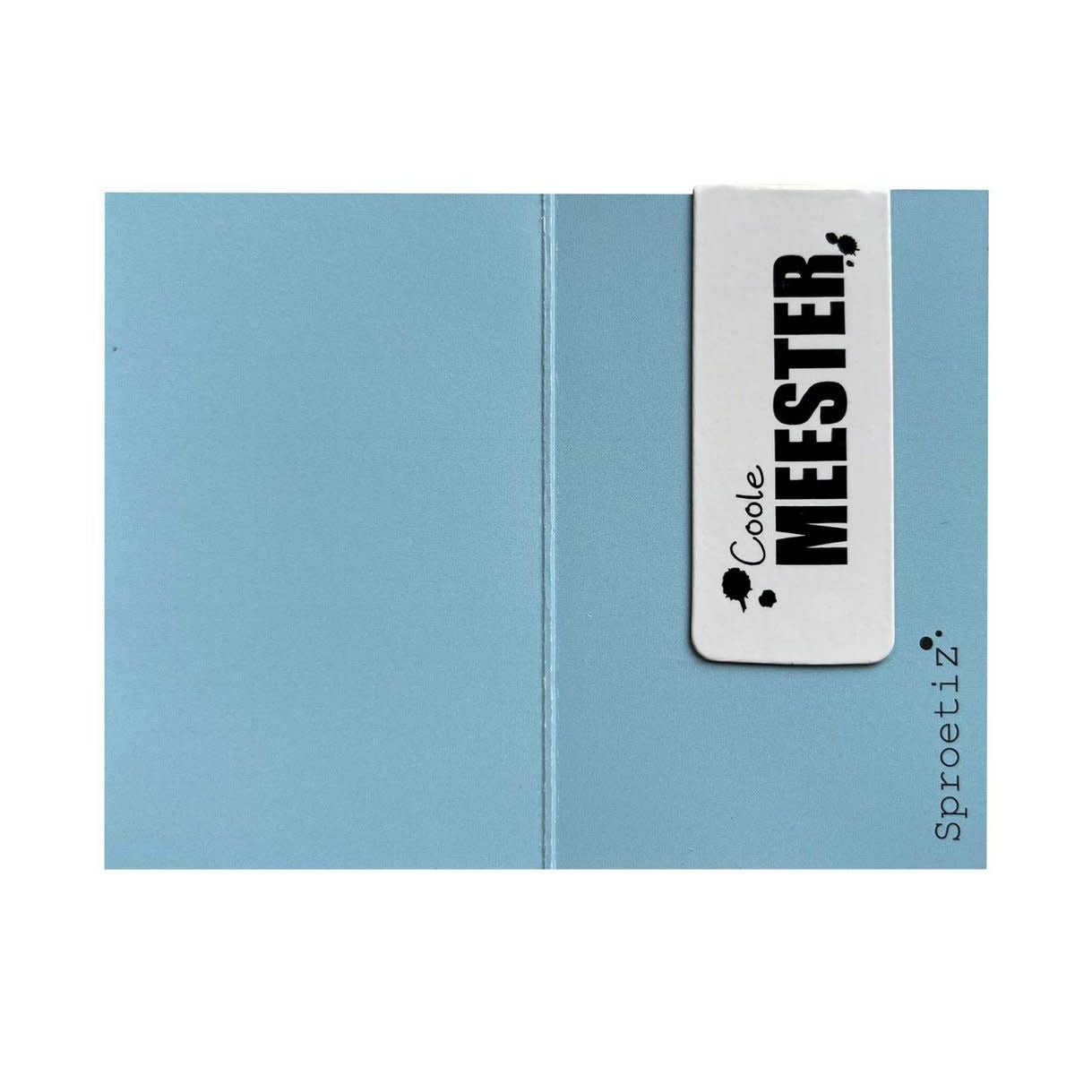 Magnetische boekenlegger in kadokaartje 'Coole meester'