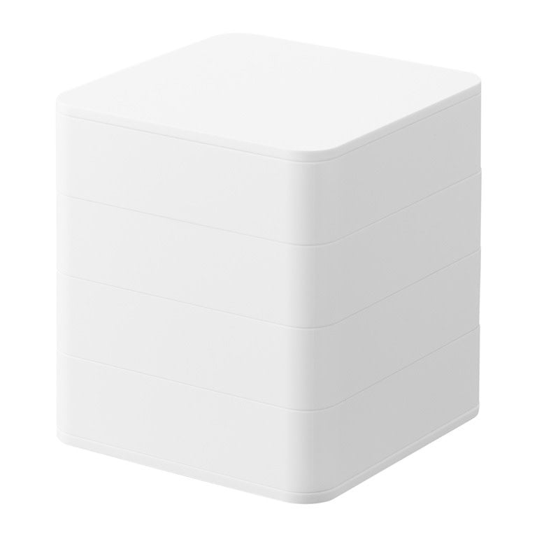 Sieradenorganizer vierkant 4-laags - wit