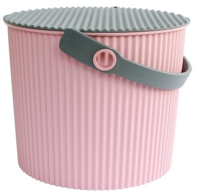 Opberg-emmer met deksel Small-   Rose Pink/Grey