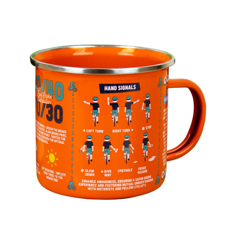 Mok emaille - Enamel Mug - Cycling Guide