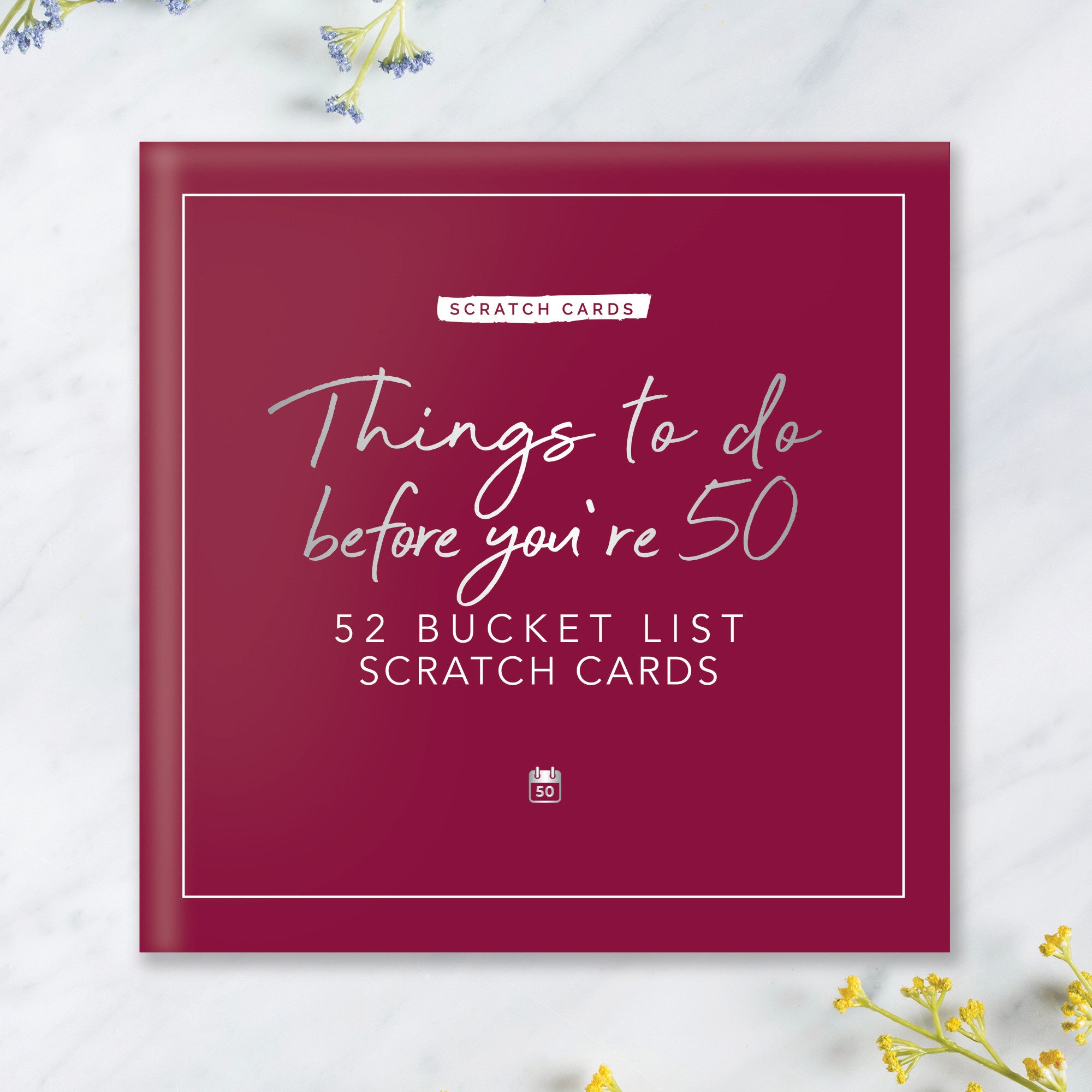 Bucket list scratch cards -  Things to do before you're 50