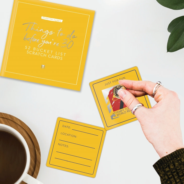 Bucket list scratch cards -  Things to do before you're 30