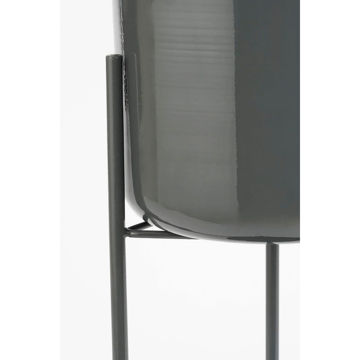 Colyn Bloempot op standaard - H60 xø19 cm - IJzer - Zwart