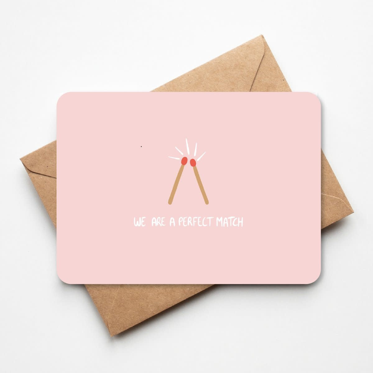 Wenskaart - we are a perfect match
