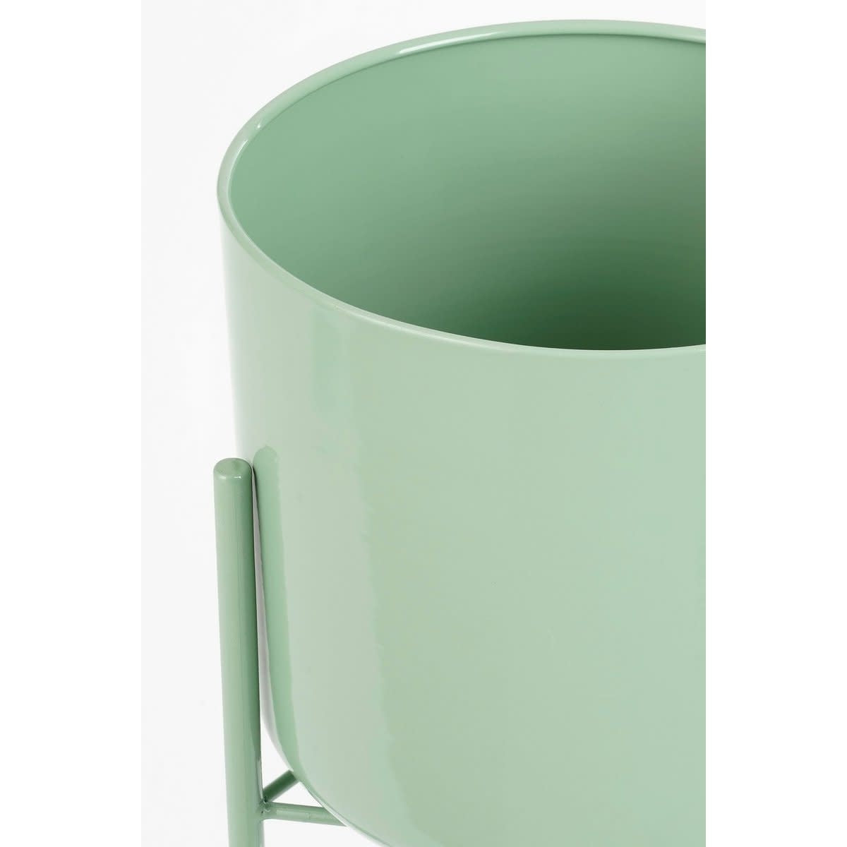 Colyn Bloempot op standaard - H60 xø19 cm - IJzer -Mintgroen