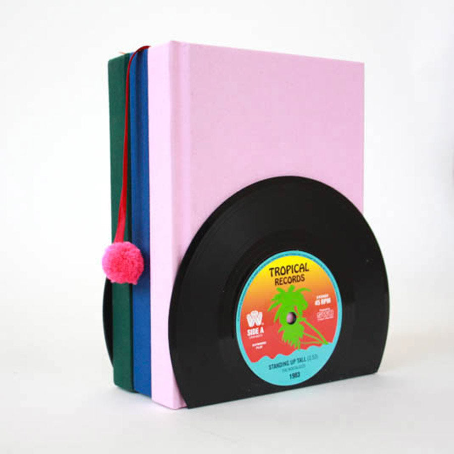 Vinyl boekenstaanders (2 stuks)