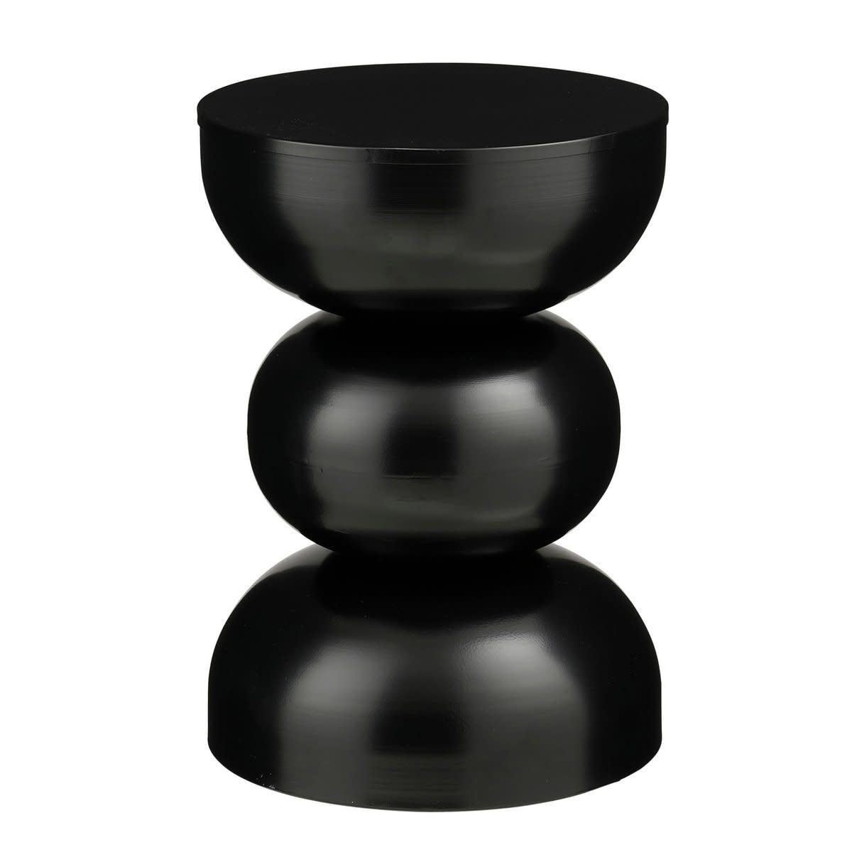 Luna Bijzettafel - H46 xø32 cm - IJzer - Zwart