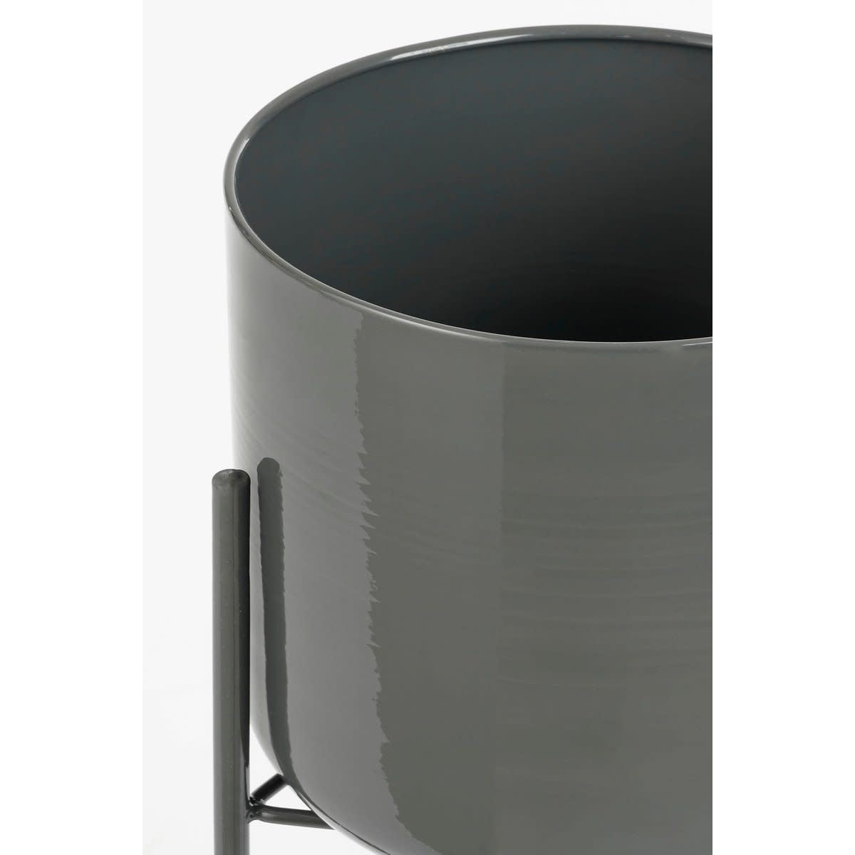 Colyn Bloempot op standaard - H60 xø19 cm - IJzer - Zwart