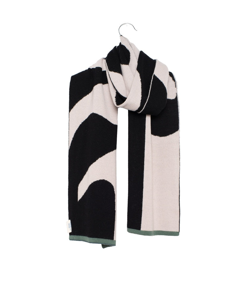 Sjaal in merinowol Semicolon midi black