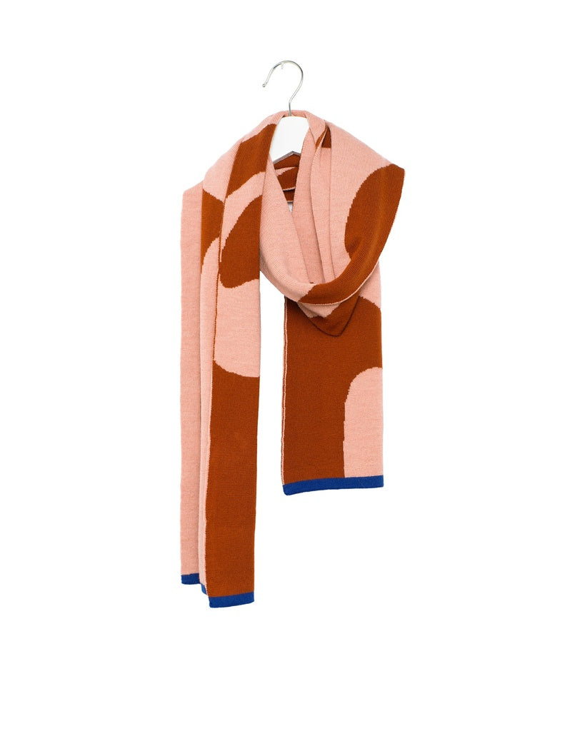Sjaal in merinowol Semicolon midi peach