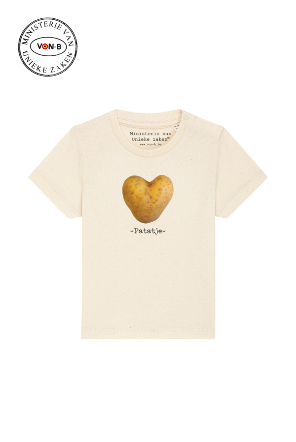 T-shirt Baby 'Patatje' - natural raw