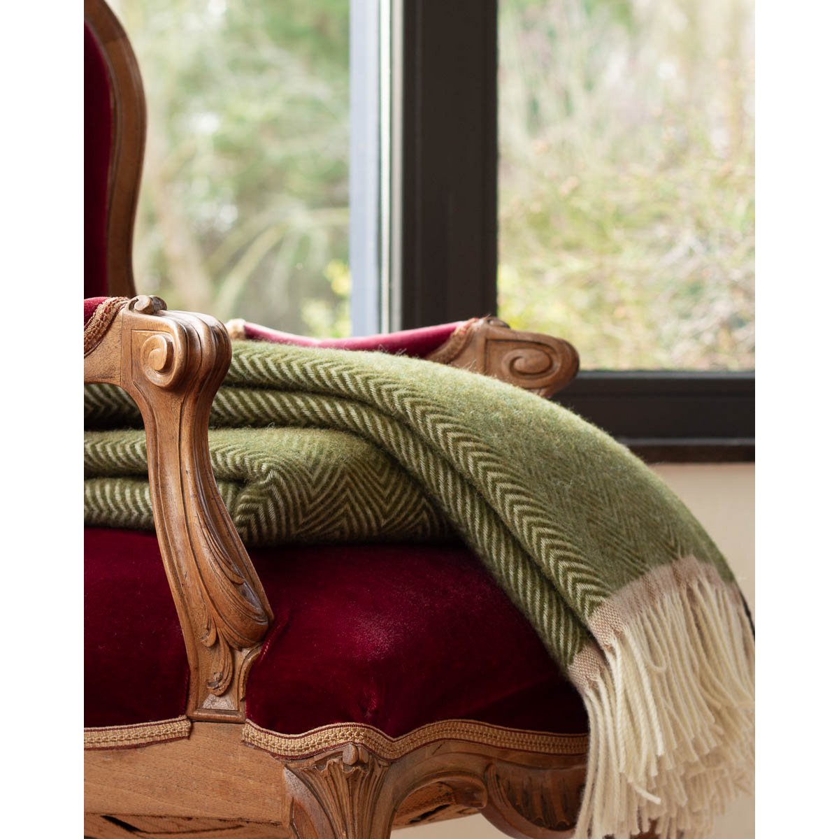 Wollen plaid Denver - Olive