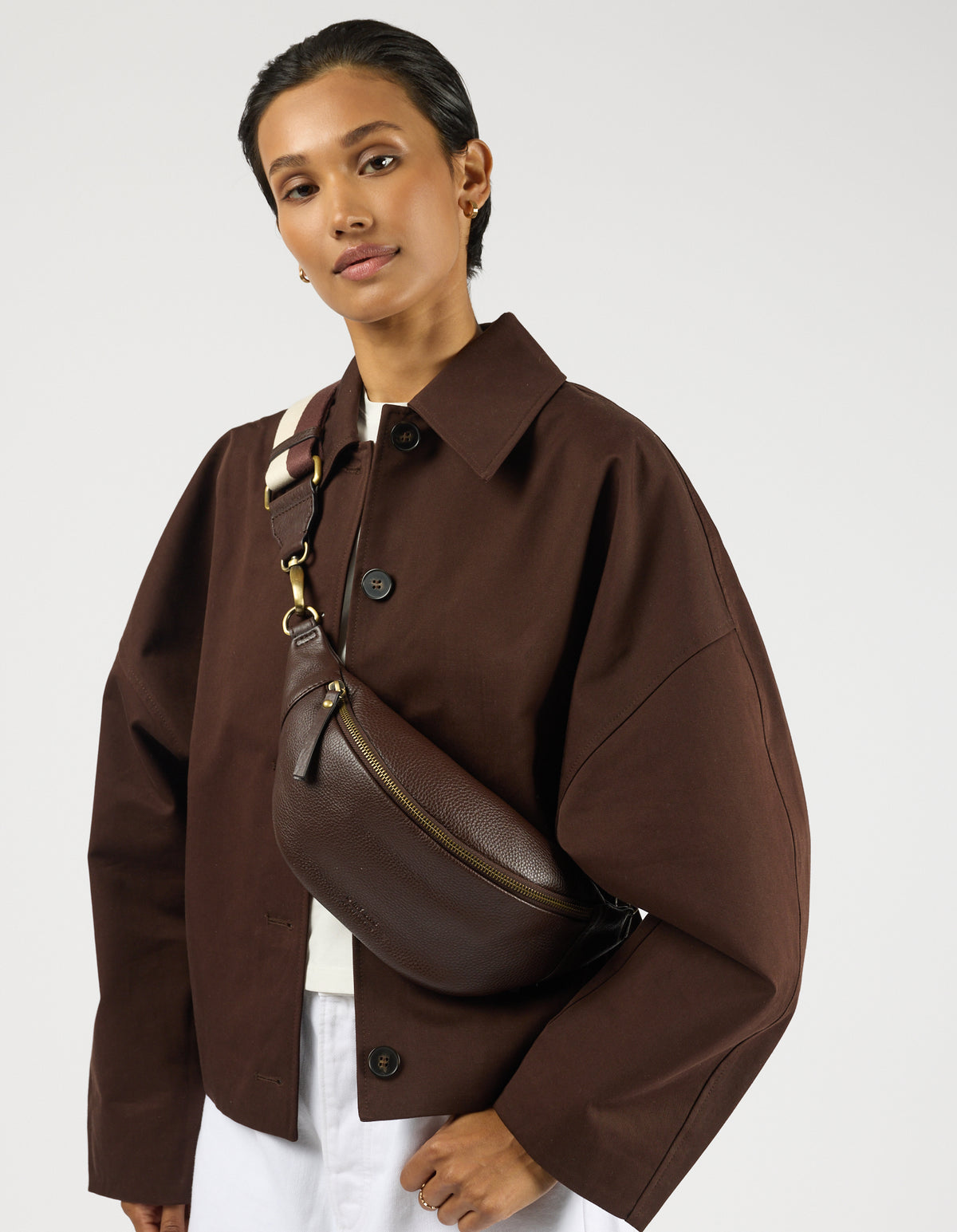 Niko Bum Bag - Chocolate soft grain leather