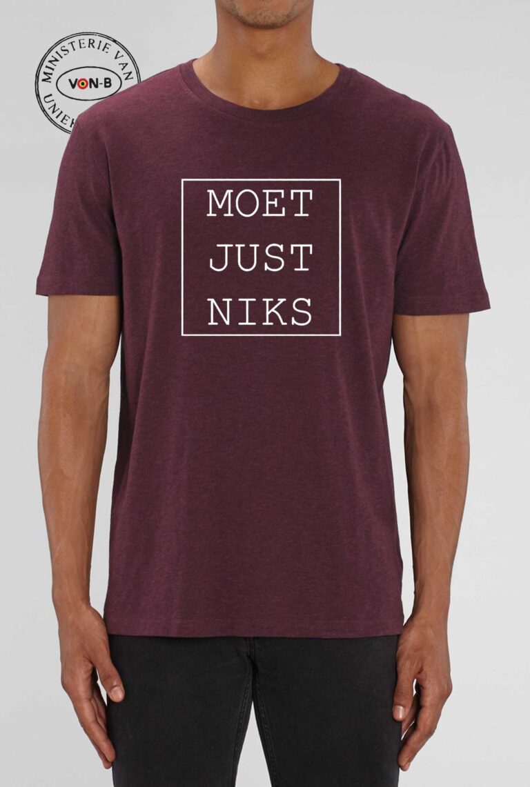 T-shirt 'Moet just niks' - heather grape