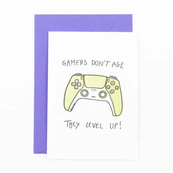 Kaart - 'Gamers don't age - they level up!'