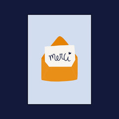 Wenskaart - Merci briefje