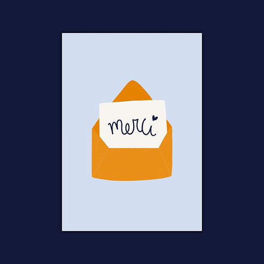 Wenskaart - Merci briefje