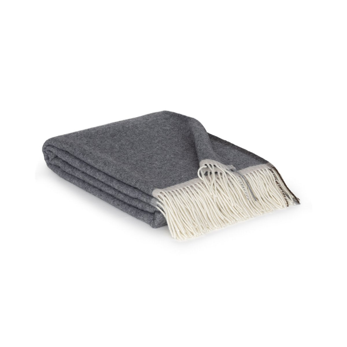 Merino/kasjmier plaid MILANO - Grigio orlo (donkergrijs)