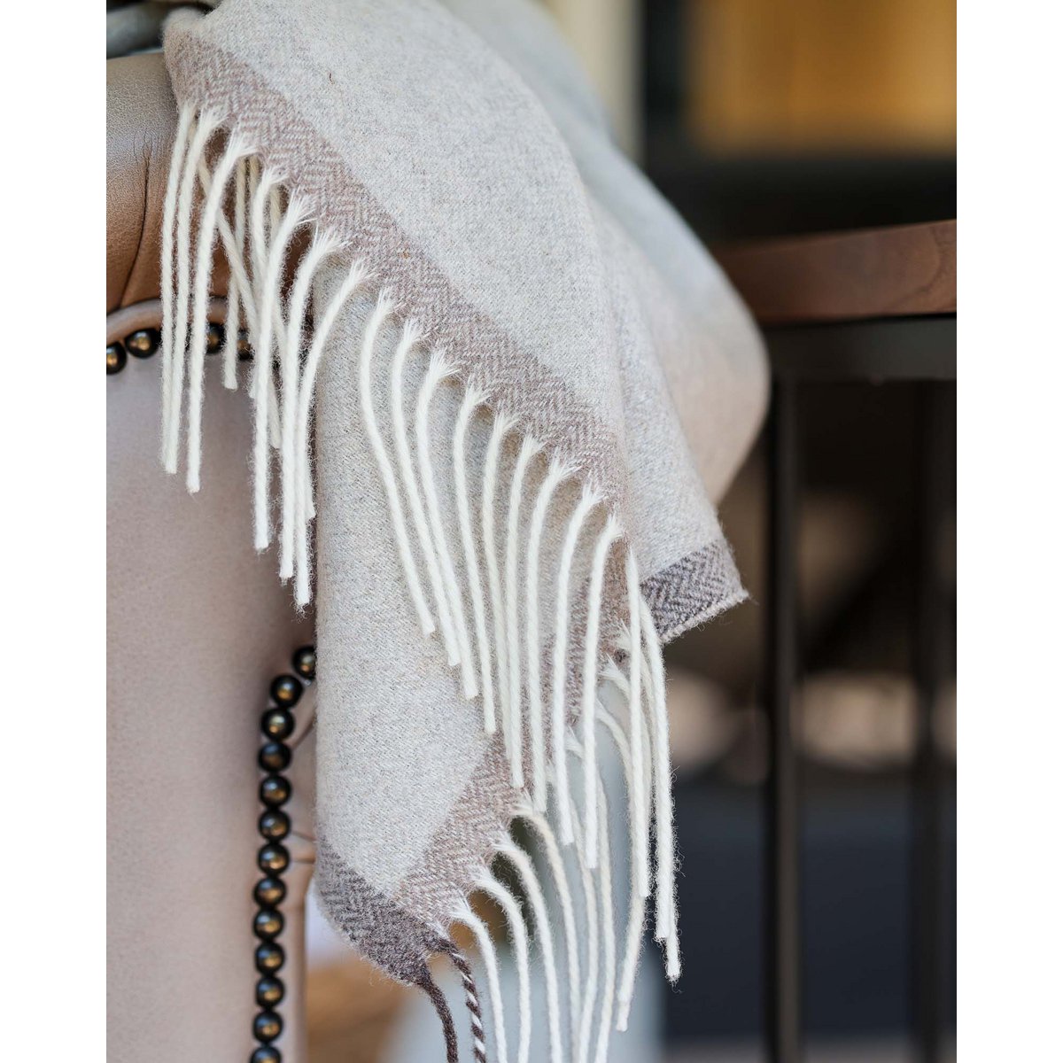 Merino/kasjmier plaid MILANO - beige