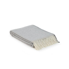 Merino/kasjmier plaid MILANO - lichtgrijs