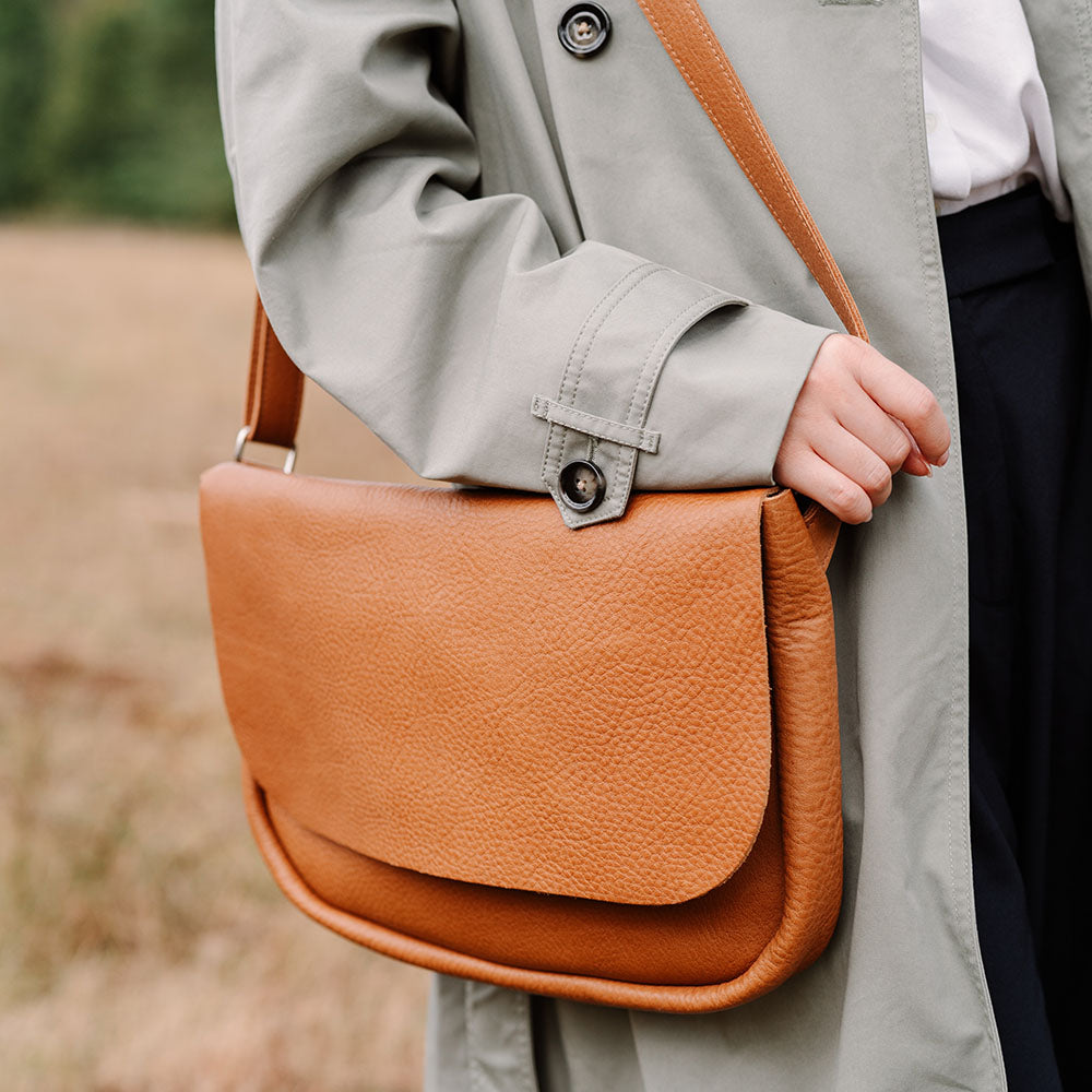 Tas Plant Sitter - Cognac used look