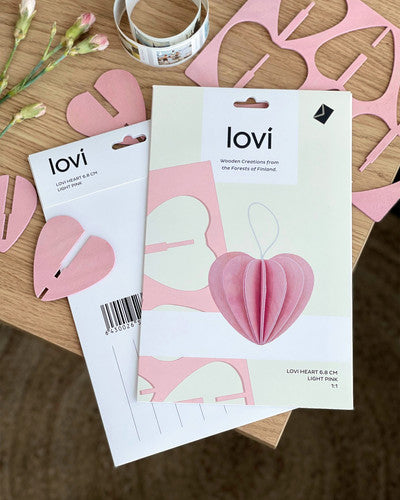 Hart 6,8cm licht roze