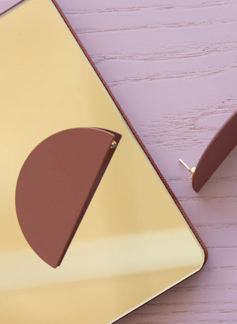 The Sticky Sis Club jewellery | earrings // sunlight - faded burgundy